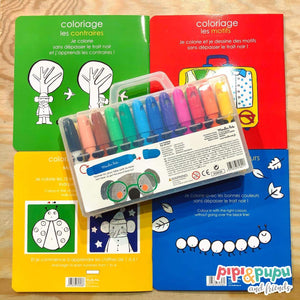 Caja 24 lapices de cera Popipop