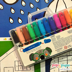 Caja 24 lapices de cera Popipop