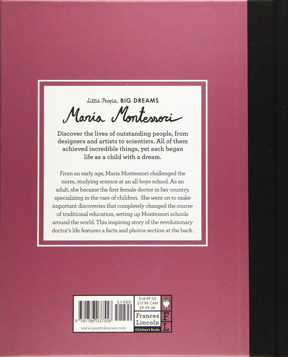 Maria Montessori (Little People, BIG DREAMS)