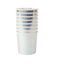 Silver Sparkle Tumbler Cups