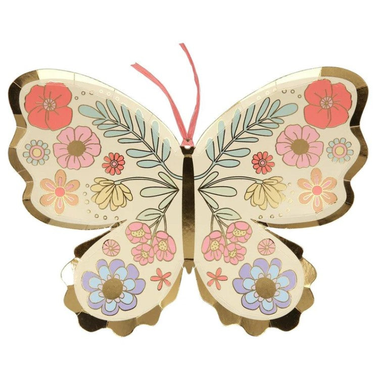 Floral Butterfly Plates