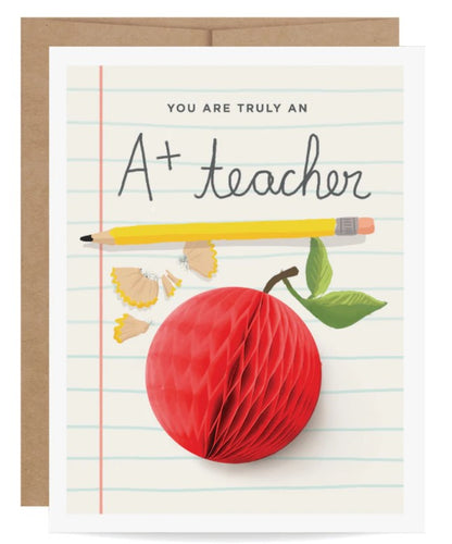 A+ Teacher Pop-up Card