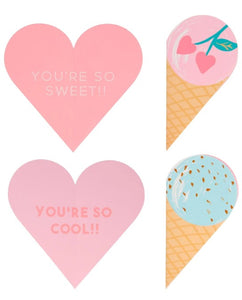 Ice Cream Valentine's Cards