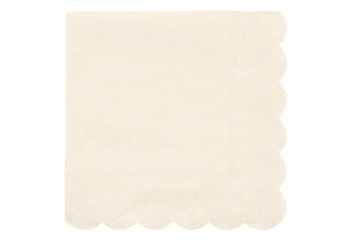 Small Cream Paper Napkins