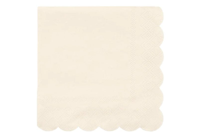 Small Cream Paper Napkins