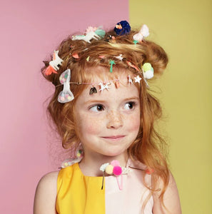 Pompom Ice Cream Hair Clips