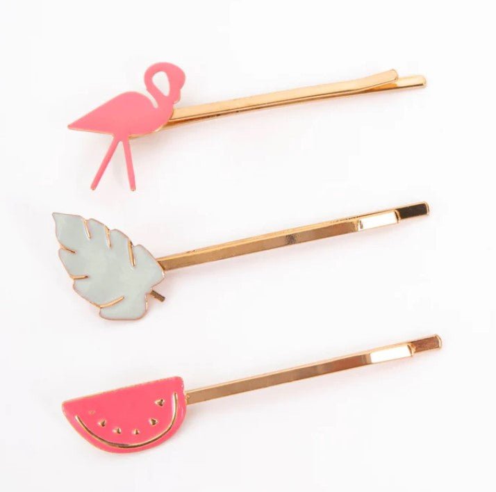 Tropical Enamel Hair Slides