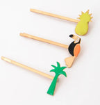 Tropical Enamel Hair Slides