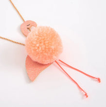 Flamingo Pompom Necklace