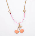 Enamel Cherries Necklace