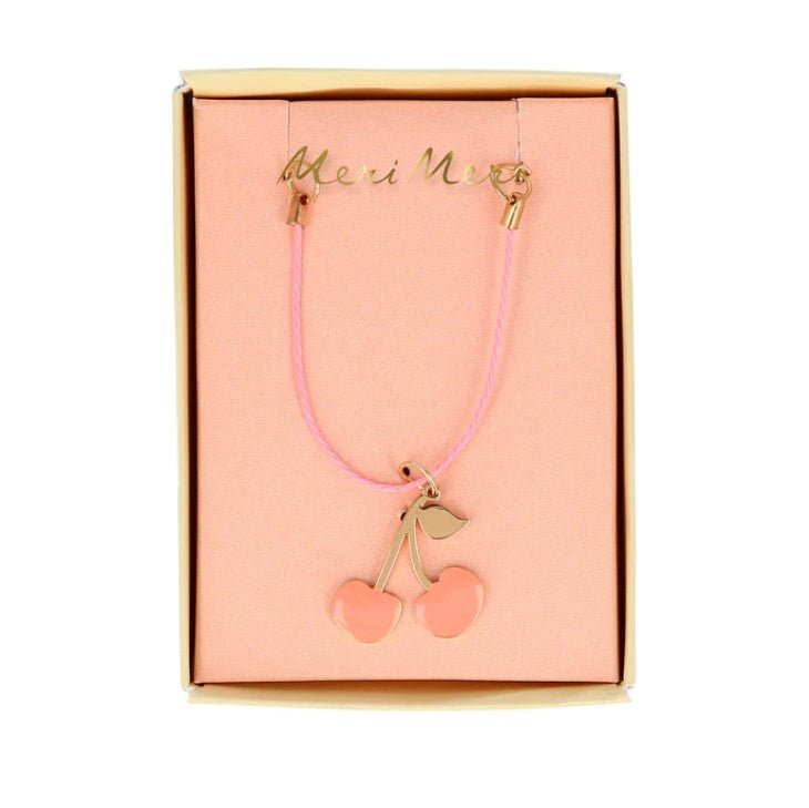 Enamel Cherries Necklace