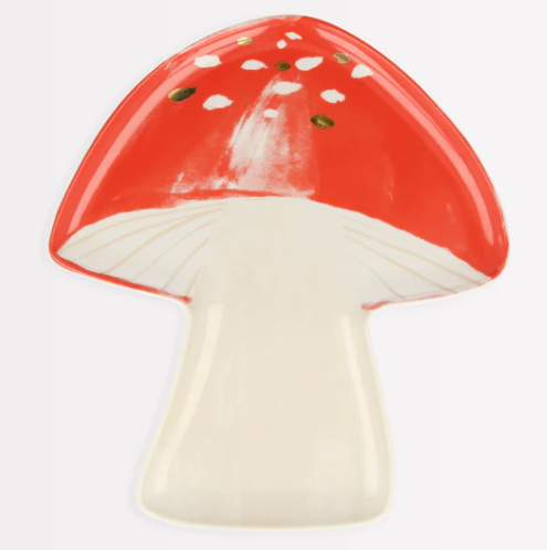 Porcelain Mushroom Plates (x 2)