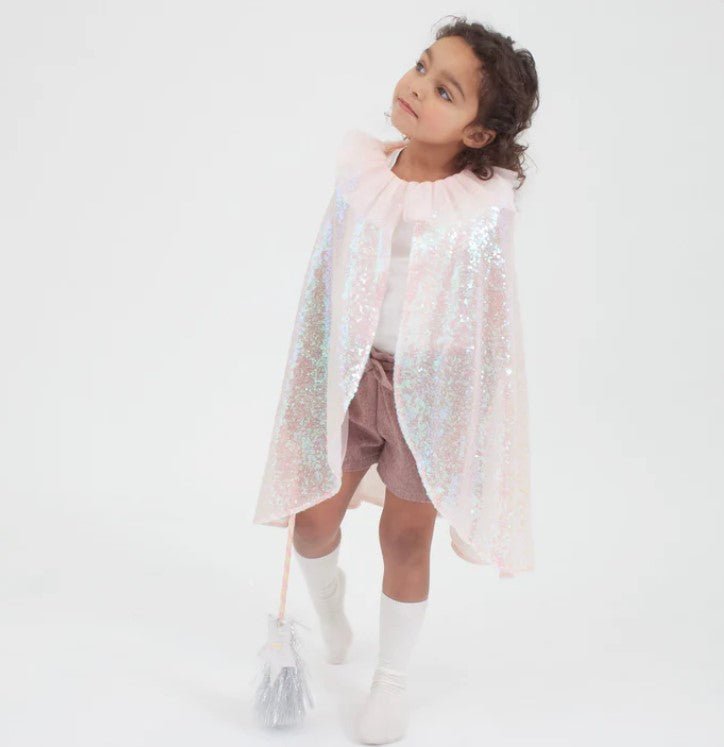 Iridescent Sequin Cape & Wand