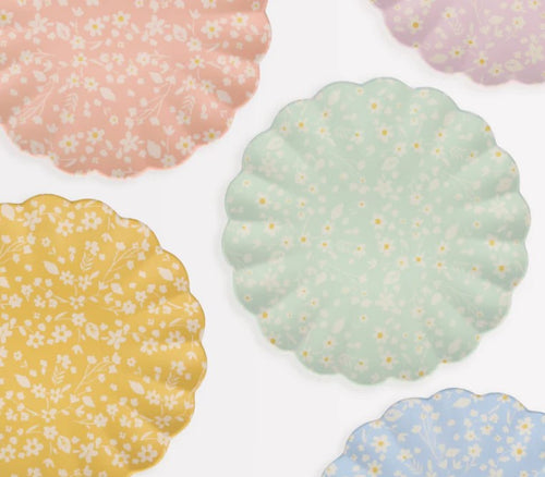 Floral Reusable Bamboo Large Plates