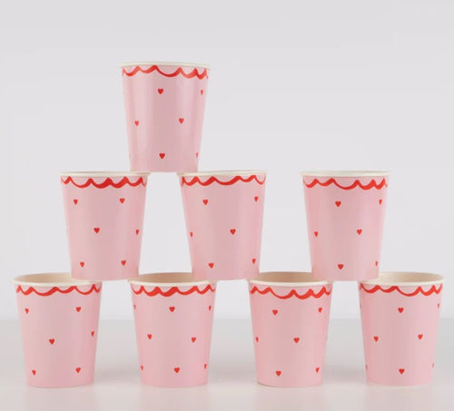 Lacy Heart Cups (x 8)
