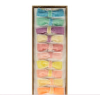 Pastel Velvet Mini Bow Clips (x 10)