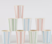 Ticking Stripe Cups (x 8)