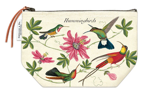 Hummingbirds Vintage Pouch