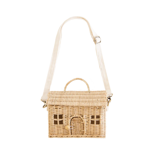 Rattan Casa Clutch - Straw