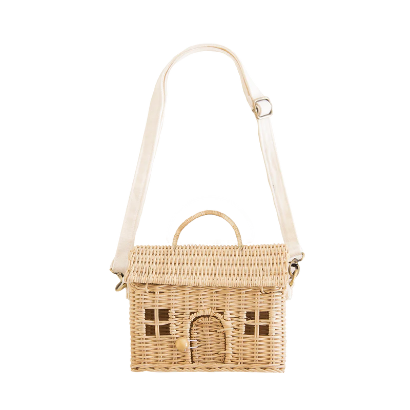 Rattan Casa Clutch - Straw