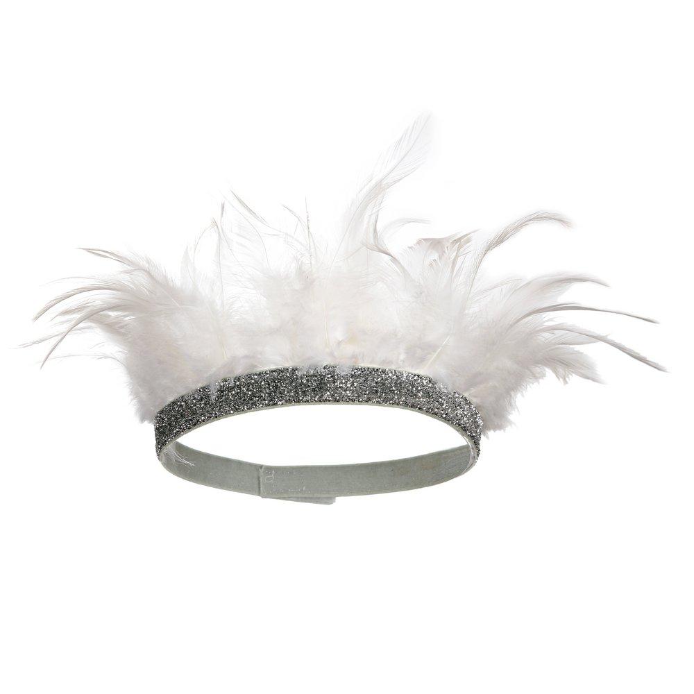 White Feather Party Crown