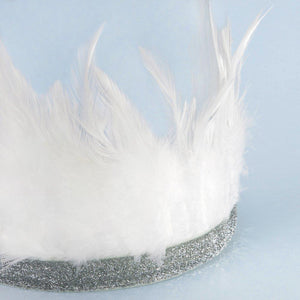 White Feather Party Crown