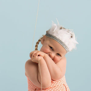 White Feather Party Crown