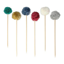 Metallic Pompom Cake Toppers