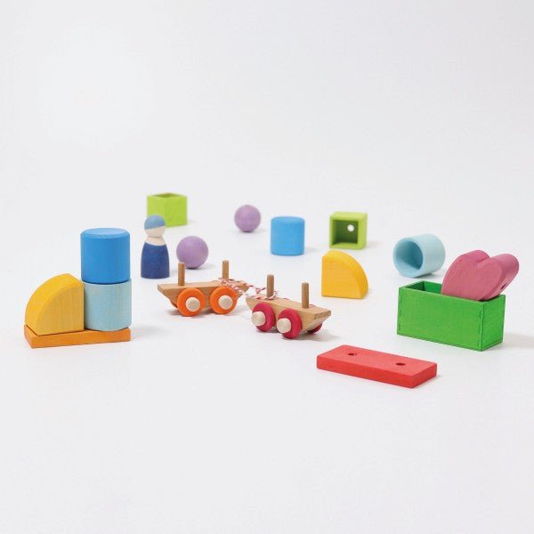 Building Set Wooden Train