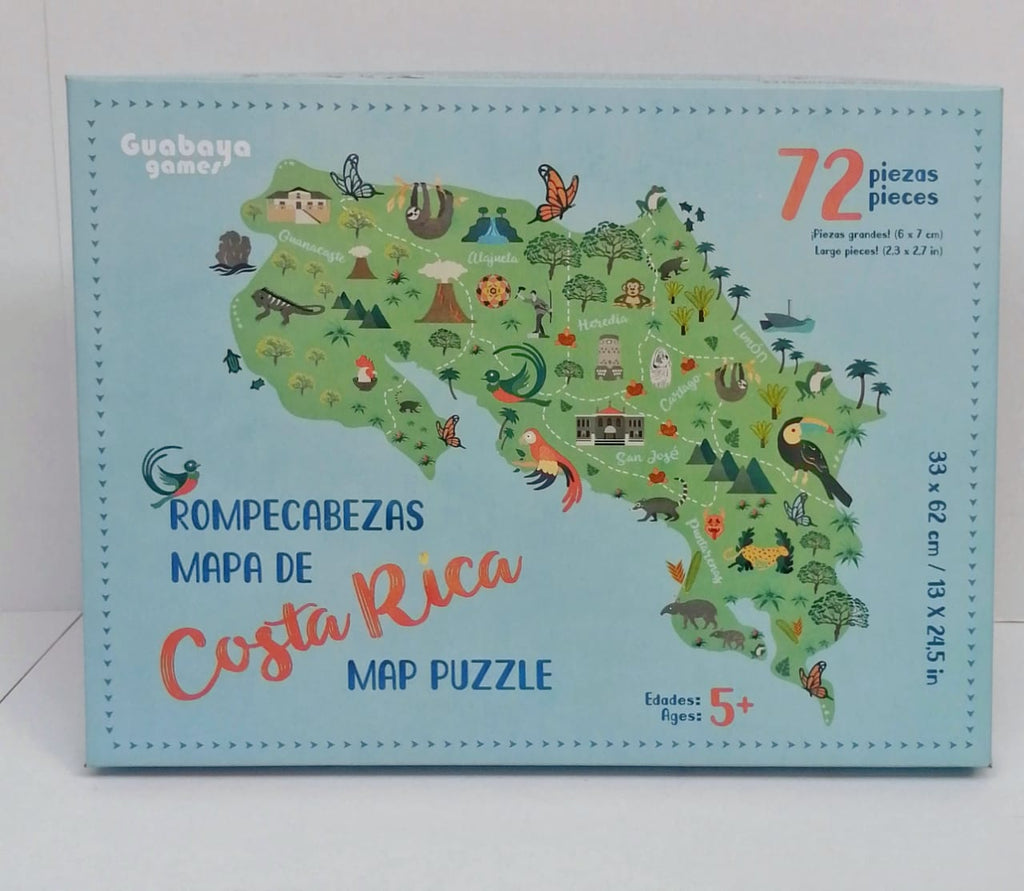 Rompecabezas Mapa de Costa Rica- Guabaya