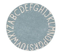 Alfombra Lavable Round ABC Vintage Blue-Natural