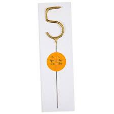 Gold Sparkler Number Candle