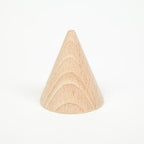 6 Conos en madera natural