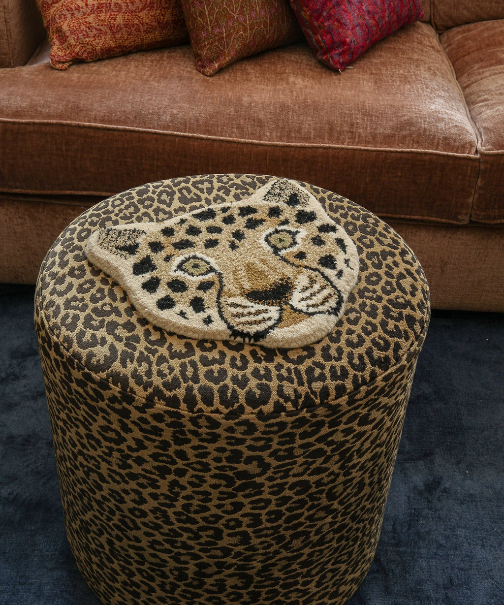 Loony Leopard Head Rug