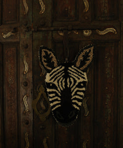 Stripey Zebra Head Rug