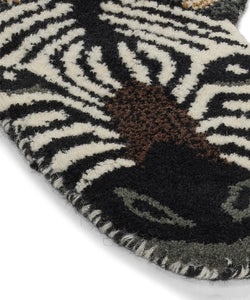 Stripey Zebra Head Rug