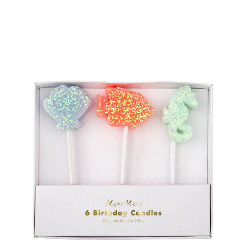 Sea Creature Glitter Candles