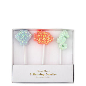 Sea Creature Glitter Candles